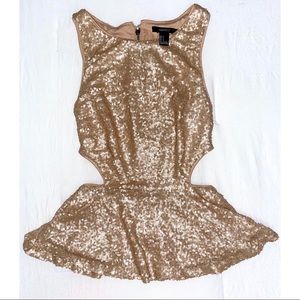 Forever 21 sequin peplum shirt